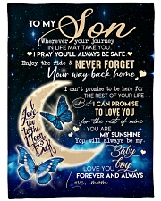 MOM TO SON GIFT- BUTTERFLY- ENJOY THE RIDE- SAFE Large Fleece Blanket - 60" x 80" front