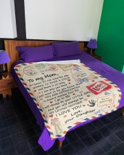 DAUGHTER TO MOM GIFT- MY LOVING MOTHER LOVE LETTER Large Fleece Blanket - 60" x 80" aos-coral-fleece-blanket-60x80-lifestyle-front-01a
