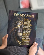 MOM TO SON GIFT- STORM CROWN BRAVER -LION 11x14 Gallery Wrapped Canvas Prints aos-canvas-pgw-11x14-lifestyle-front-25