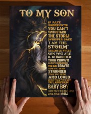 MOM TO SON GIFT- STORM CROWN BRAVER -LION 11x14 Gallery Wrapped Canvas Prints aos-canvas-pgw-11x14-lifestyle-front-32