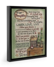 MOM TO DAUGHTER GIFT - CHRISTMAS Floating Framed Canvas Prints Black tile