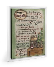 MOM TO DAUGHTER GIFT - CHRISTMAS Floating Framed Canvas Prints White tile