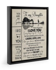MOM TO DAUGHTER GIFT GUITAR LIVE LAUGH LOVE Floating Framed Canvas Prints Black tile