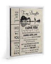 MOM TO DAUGHTER GIFT GUITAR LIVE LAUGH LOVE Floating Framed Canvas Prints White tile