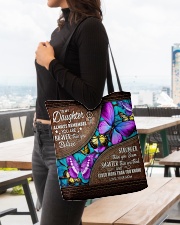 MOM TO DAUGHTER GIFT- BUTTERFLY- BRAVER STRONGER All-over Tote aos-all-over-tote-lifestyle-front-04