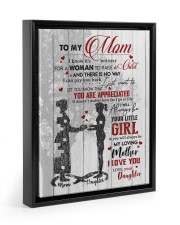 DAUGHTER TO MOM GIFT- YOU ARE APPRECIATED Floating Framed Canvas Prints Black tile