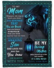 SON TO MOM GIFT- BRAVER STRONGER SMARTER- AMAZING Large Fleece Blanket - 60" x 80" front