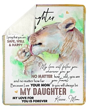 MOM TO DAUGHTER GIFT- SAFE WELL AND HAPPY Sherpa Fleece Blanket tile