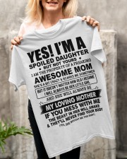 SPOILED DAUGHTER GIFT - AWESOME MOM- LOVING MOTHER Classic T-Shirt apparel-classic-tshirt-lifestyle-front-117