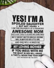 SPOILED DAUGHTER GIFT - AWESOME MOM- LOVING MOTHER Classic T-Shirt apparel-classic-tshirt-lifestyle-front-160