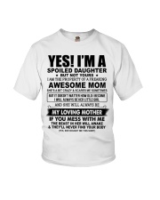 SPOILED DAUGHTER GIFT - AWESOME MOM- LOVING MOTHER Youth T-Shirt tile