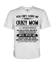 DAUGHTER GIFT - CRAZY MOM ANGER ISSUES - SUNSHINE V-Neck T-Shirt tile