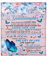 GRANDMA TO GRANDDAUGHTER GIFT BUTTERFLY LAUGH LOVE Fleece Blanket - 50" x 60" front