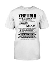 SPOILED DAUGHTER GIFT - AWESOME MOM 5 HURRICANE Classic T-Shirt tile