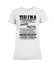 SPOILED DAUGHTER GIFT - AWESOME MOM 5 HURRICANE Premium Fit Ladies Tee tile