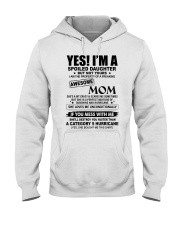 SPOILED DAUGHTER GIFT - AWESOME MOM 5 HURRICANE Hooded Sweatshirt front