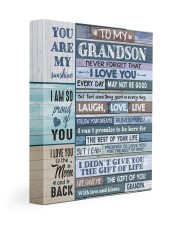 GRANDPA TO GRANDSON GIFT- LAUGH LOVE LIVE -WOOD 11x14 Gallery Wrapped Canvas Prints front