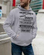 DAUGHTER TO DAD SHIRT- YOU CAN'T SCARE ME- KING Hooded Sweatshirt apparel-hooded-sweatshirt-lifestyle-front-109