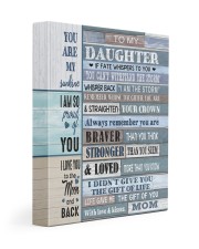 MOM TO DAUGHTER GIFT- BRAVER STRONGER LOVED -WOOD 11x14 Gallery Wrapped Canvas Prints front
