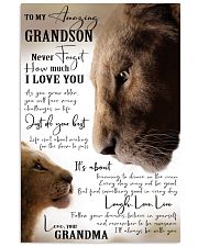 GRANDMA TO GRANDSON GIFT- JUST DO YOUR BEST- LION 11x17 Poster front