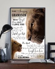 GRANDMA TO GRANDSON GIFT- JUST DO YOUR BEST- LION 11x17 Poster lifestyle-poster-2