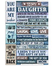 MOM TO DAUGHTER GIFT- WOOD- THE GIFT OF LIFE -YOU 11x17 Poster front