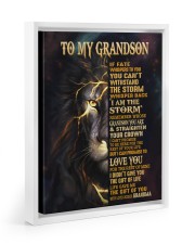 GRANDMA TO GRANDSON GIFT- FATE STORM CROWN -LION Floating Framed Canvas Prints White tile