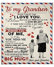 GRANDMA TO GRANDSON GIFT GIVE JOY FEEL LOVE GOD Fleece Blanket - 50" x 60" front