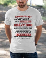 SPOILED SON GIFT- CRAZY DAD- SCARES ME SOMETIMES Classic T-Shirt apparel-classic-tshirt-lifestyle-front-50