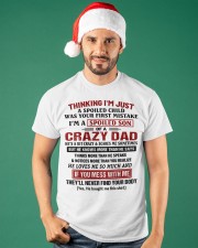SPOILED SON GIFT- CRAZY DAD- SCARES ME SOMETIMES Classic T-Shirt apparel-classic-tshirt-lifestyle-front-84