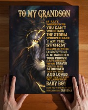 GRANDMA TO GRANDSON GIFT- FATE STORM BRAVER -LION 11x14 Gallery Wrapped Canvas Prints aos-canvas-pgw-11x14-lifestyle-front-32