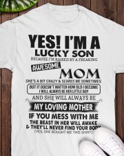 LUCKY SON GIFT -AWESOME MOM SCARES- LOVING MOTHER Classic T-Shirt apparel-classic-tshirt-lifestyle-front-160