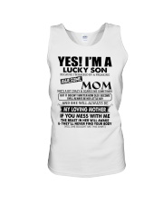 LUCKY SON GIFT -AWESOME MOM SCARES- LOVING MOTHER Unisex Tank tile