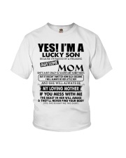 LUCKY SON GIFT -AWESOME MOM SCARES- LOVING MOTHER Youth T-Shirt tile