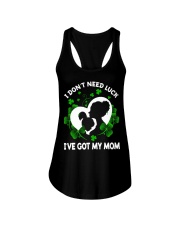 LUCKY DAUGHTER GIFT - I DON'T NEED LUCK GOT MOM Ladies Flowy Tank tile