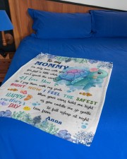 TO MY MOMMY - RIGHT NOW I FEEL THE SAFEST WHEN YOUR ARMS HOLD ME TIGHT Small Fleece Blanket - 30" x 40" aos-coral-fleece-blanket-30x40-lifestyle-front-02a