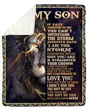 MOM TO SON GIFT LION FATE STORM STRAIGHTEN CROWN Sherpa Fleece Blanket tile