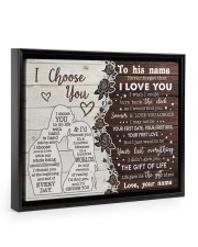 CUSTOM NAME TO YOUR BOYFRIEND- FIND YOU SOONER Floating Framed Canvas Prints Black tile