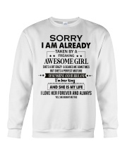 BOYFRIEND GIFT- TAKEN BY A FREAKING AWESOME GIRL Crewneck Sweatshirt tile