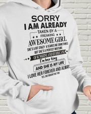 BOYFRIEND GIFT- TAKEN BY A FREAKING AWESOME GIRL Hooded Sweatshirt apparel-hooded-sweatshirt-lifestyle-front-61