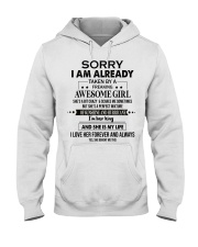 BOYFRIEND GIFT- TAKEN BY A FREAKING AWESOME GIRL Hooded Sweatshirt front