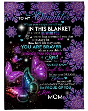MOM TO DAUGHTER GIFT- BUTTERFLY- PROUD OF YOU Large Fleece Blanket - 60" x 80" front