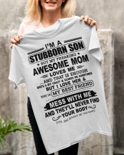 STUBBORN SON GIFT -AWESOME MOM SCARES- BEST FRIEND Classic T-Shirt apparel-classic-tshirt-lifestyle-front-117