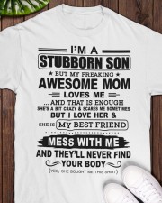 STUBBORN SON GIFT -AWESOME MOM SCARES- BEST FRIEND Classic T-Shirt apparel-classic-tshirt-lifestyle-front-160