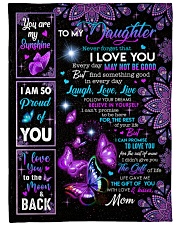 MOM TO DAUGHTER GIFT- PROUD OF YOU BUTTERFLY Large Fleece Blanket - 60" x 80" front