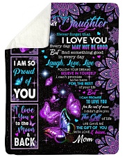 MOM TO DAUGHTER GIFT- PROUD OF YOU BUTTERFLY Sherpa Fleece Blanket tile
