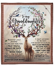 GRANDMA TO GRANDDAUGHTER GIFT DEER SAFE ENJOY Fleece Blanket - 50" x 60" front