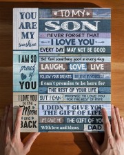 DAD TO SON GIFT- LAUGH LOVE LIVE -PROUD -WOOD 11x14 Gallery Wrapped Canvas Prints aos-canvas-pgw-11x14-lifestyle-front-32