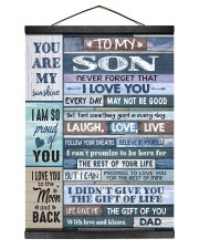 DAD TO SON GIFT- LAUGH LOVE LIVE -PROUD -WOOD Hanging Canvas tile