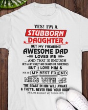 STUBBORN DAUGHTER GIFT -AWESOME DAD -BEST FRIEND Classic T-Shirt apparel-classic-tshirt-lifestyle-front-160